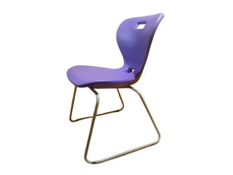 Стул универсального назначения АУРА Л (рост 6) Фиолетовый/Каркас полимерный хром / AURA L