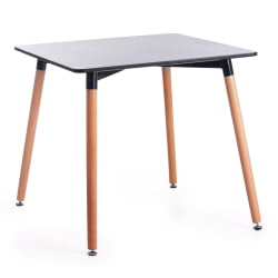 Обеденный стол ДЖОХН (мод. Т1003) МДФ/дерево, 80 х 80 х 75 см , Блаcк (черный)/ Натурал (натуральный) / JOHN (mod. T1003) Black Natural