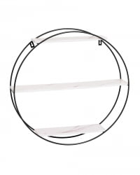 Полка Луна черная Белый мрамор / Luna