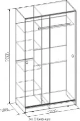 Шкаф-купе коричневый Эко 33 Композиция Венге