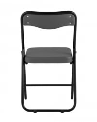 Складной стул Джонни блаcк экокожа Серый / black