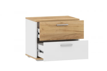 Тумба в прихожую Санти НМ 013.24 Белый/Дуб Крафт Золотой