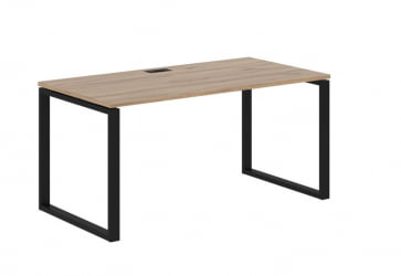 Стол письменный ЕДИС ЕКСТ 1580 Дуб Денвер светлый Черный / EDIS EQST