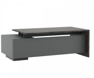 Стол письменный на опорной тумбе ДЭЛИ ДЛИ37210212 Эбен Антрацит / DALI DLI37210212