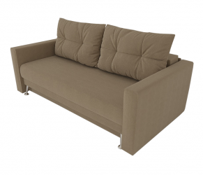 Диван Квадро с мягкими подлокотниками (Берхоусе) Цвет фасада: Беж Велюто 05; Тип: Прямой; Материал фасада: Металл/Велюр / (Berhouse)