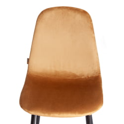 Металлический стул БРЕЕЗЕ (мод. ДЖСC-58) Велюр/металл , 44 х 53 х 86 см, бровн (коричневый) ХЛР12 / черный / BREEZE (mod. JSC-58) brown HLR12