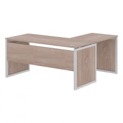 Стол письменный угловой левый КСТЕН-КП КСКПCТ 1615 Л Дуб Сонома Серый / XTEN-QP XQPCT L