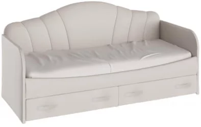 Кровать с мягкой спинкой и ящиками Сабрина ТД-307.12.02 Кашемир