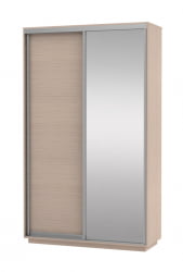 Шкаф-купе двухдверный Экспресс Дуо Медиум 1200х2400х Дуб молочный / 1200х2400h