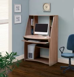 Парта школьная с полкой компьютерный №3 Ясень Шимо темный