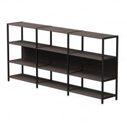 Набор стеллажных систем Еверпроф ЕВО №3 Дуб Пасадена Черный / Everprof EVO