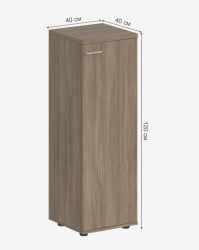 Шкаф средний правый Сигма СГ.804.ОД.ОД.Р Дуб темный / Sigma SG.804.OD.OD.R