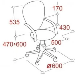 Кресло офисное УА_ДЖУПИТЕР Ткань 508870 Черная / UA_JUPITER