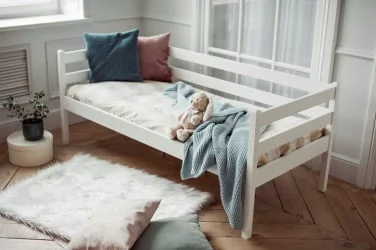 Детская кровать из дерева РооРоом ВК-11 Белая / RooRoom VK-11