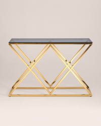 Консоль ИНСИГНИЯ 115*30 Золото стекло смоке / smoke