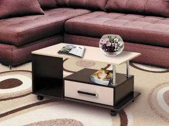 Кофейный столик журнальный №13 Венге/Дуб молочный