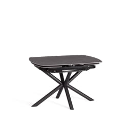 Стол обеденный Винстон/Винстон столешница керамика (матовая) /опоры металл, темно-серый/черный, (120+30+30)кс80кс75 см / Winston/Винстон (120+30+30)x80x75