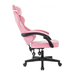 Кресло компьютерное БРАБИКС Шоотер ГМ-123, 2 подушки, ткань, розовое/серое / BRABIX Shooter GM-123,