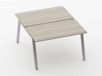 Письменный стол для двоих Дека Л-обр. каркас 73.145.12 Дуб Сантана светлый / Deka