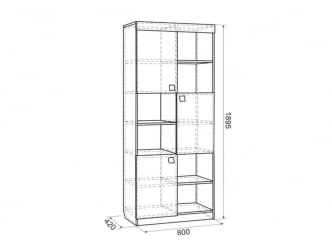 Стеллаж Энерджи МДЕ-03 Дуб сонома Белый / MDE-03