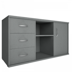 Тумба под оргтехнику сервисная Рива А.МТ-2 Серый / Riva