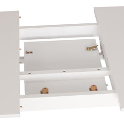 Стол обеденный раскладной Cлаире столешница МДФ, опоры дерево гевея, белый / натуральное дерево, 110+30 кс 75 кс 75см / Claire x x