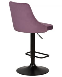Стул барный ДОБРИН ДЖОСЕПХ БЛАCК (пудрово-сиреневый велюр (МДЖ9-52)) 2 шт / DOBRIN JOSEPH BLACK (MJ9-52))