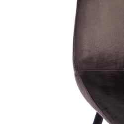 Стул БРЕЕЗЕ (мод. 4724) вельвет/металл, 44 х 53 х 87 см, Лигхт грей (светло-серый) ХЛР24 / черный / BREEZE (mod. Light grey HLR24