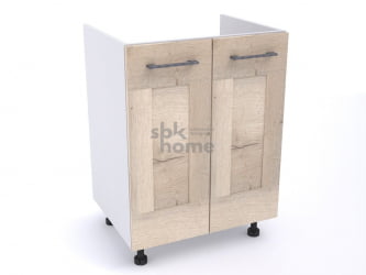 Стол под мойку СМ-60 2-х дверный, Дублин (600*470*820) Дуб галифакс белый, 21612