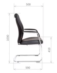 Кресло для посетителя CХАИРМАН ВИСТА  В Коричневое / CHAIRMAN VISTA V