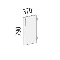 Дверь с замком правая Альфа 64.68 Дуб Кронберг