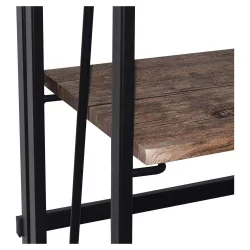 Стеллаж на металлокаркасе БРАБИКС ЛОФТ СХ-001 Мореный дуб / BRABIX LOFT SH-001