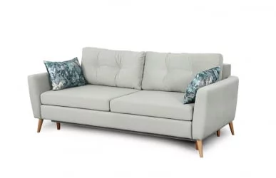 Серый диван из велюра Калгари-2 Стандарт Альба мята/Присма зеленый 670