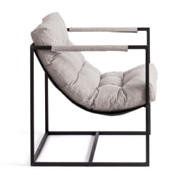 Кресло Чарли/Чарли рогожка, серо-бежевый, 3М 16/2, 70х70х84 см / Charli/Чарли 3M