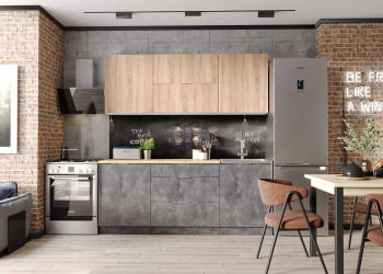 Кух. гарнитур Асти-дуб сонома 1.8, белый/ дуб сонома/ бетон темный / ПФ дуб бунратти (б/с 600)