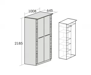 Шкаф 2-дверный Элана №9 Дуб сонома/Ель карпатская