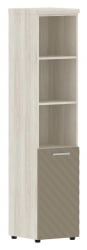 Шкаф колонка с глухой малой дверью и топом (левый) Торр ЛУКС ТЛХC 42.5 Л Сосна Эдмонд Капучино / Torr LUX TLHC L