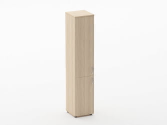 Шкаф высокий закрытый Глассй 6.19.13Л Дуб молочный / Glassy