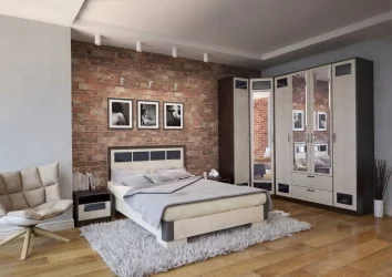 Комплект мебели для спальни Венера Дуб млечный / Венге