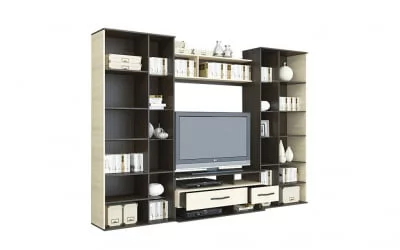 Стенка-горка в гостиную Сапфир со шкафом Дуб Кантерберри Дуб Сонома