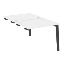 Стол-приставка двойной к опорным элементам ОНИКС ВООД ОВ.Д.СПР-1.8 Белый Бриллиант/Темный / ONIX WOOD OW.D.SPR-1.8