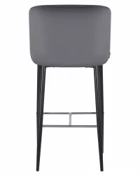 Стул барный ДОБРИН CХРИСТИАН 75 Темно-серый велюр В108-91 / DOBRIN CHRISTIAN V108-91