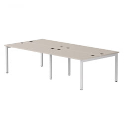 Бенч-система на 4 места на металлокаркасе, опоры 90 гр Еверпроф ЕВО 254С119 Кашемир Белый / Everprof EVO 254S119