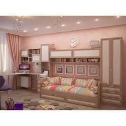 Подростковая №3 Ясень шимо светлый/белый