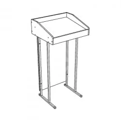 Трибуна напольная на металлическом каркасе АЛц.ТНп-м