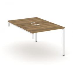 Двойной стол-надставка на опорную тумбу CОНCЕПТ CН.ДСН-001 Сандал Янтарный Белый / CONCEPT CN.DSN-001