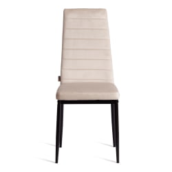 Стул Еасй (мод. ДЖСC02-1) металл, флок, 41 х 52 х 96 см, беиге (молочный) ХЛР2 / черный / Easy (mod. JSC02-1) beige HLR2