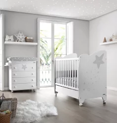 Кроватка 120кс60 Микуна Естела Вхите/Грей / 120x60 Micuna Estela White/Grey