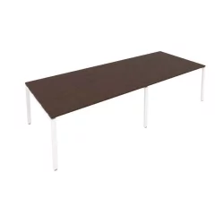 Переговорный стол (2 столешницы) Метал Сйстем Б.ПРГ-2.4 Венге/Белый / Metal System