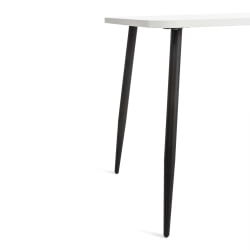 Обеденный стол ПЛУТО ЛДСП/металл, 120кс80кс77 см, Белый/Черный / PLUTO 120x80x77